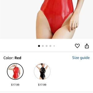 Red Shiny Bodysuit